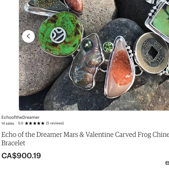 Echo of the dreamer Mars &valentine pearl sterling silver collectors handcrafted - Picture 9 of 12